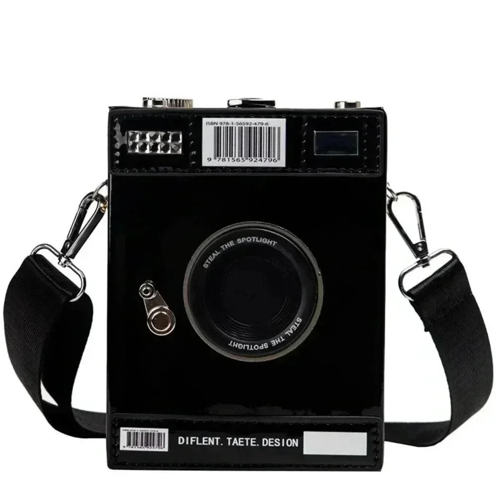 Women Fashion Creative Camera Shape Buckle Design Crossbody Bag Purse